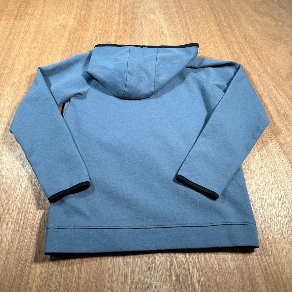 Old Navy Hoodie Kids Large 10-12 Blue Dynamic Fleece 4-Way Stretch Activewear